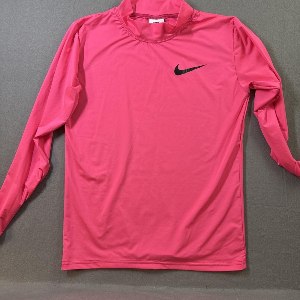 Nike Girls mock Neck Large Pink Pullover Long sleeve Activewear